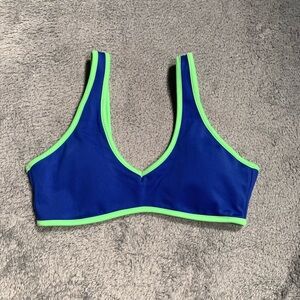 CSB serenity crop shop boutique Blue and Green Sports Bra small